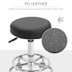 image 6 of Vinsetto Round Rolling Stool, PU Leather Height Adjustable Stool Chair with Wheels and Swivel Seat for Salon, Massage, Spa, Home Kitchen, Black