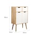image 10 of Sideboard Storage Cabinet 2 Door 2 Drawer Cupboard Solid Wood Legs