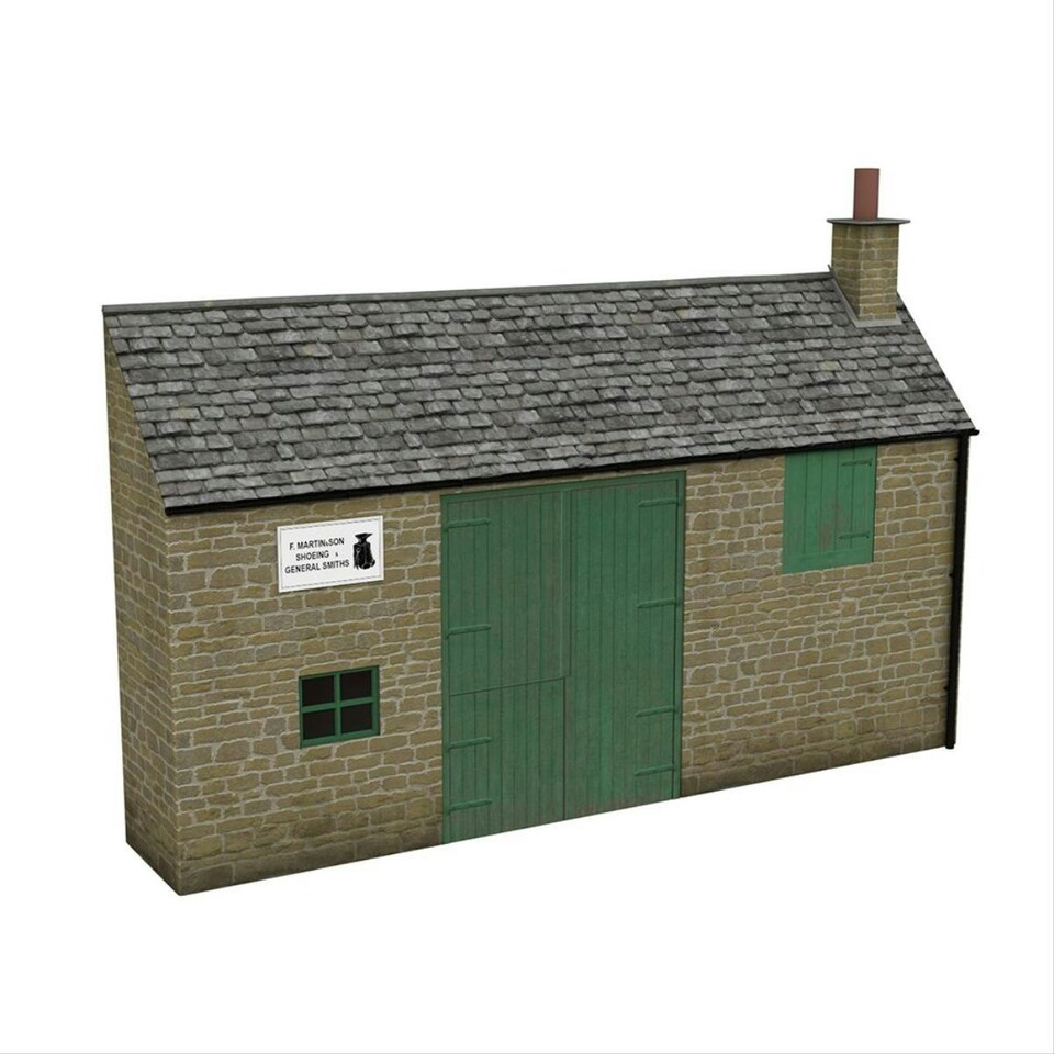 Bachmann Scenecraft Low Relief Honey Stone Smithy (Pre-Built)