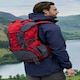 image 1 of Mountain Warehouse Venture Rucksack Ripstop Zipped Security Pockets Hiking Bag Red