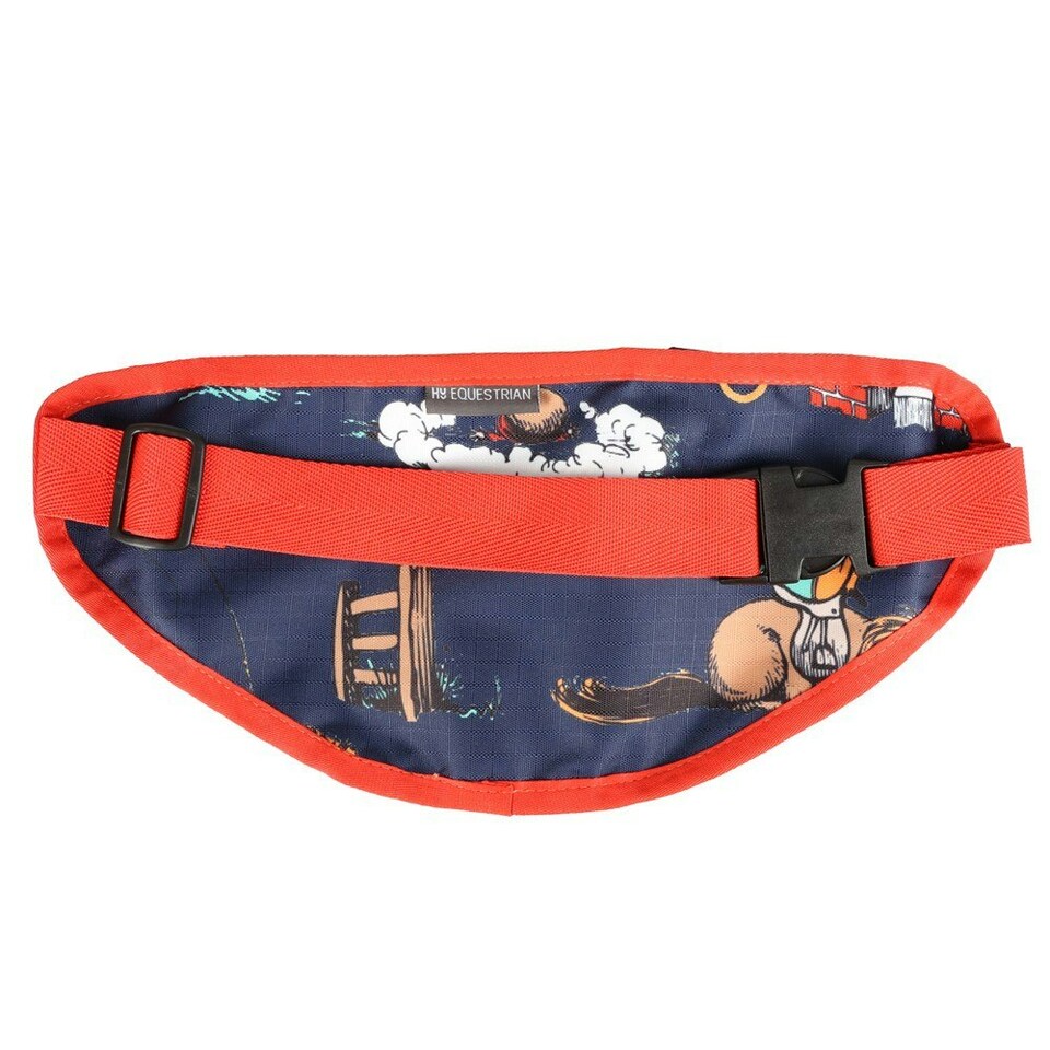 image 1 of Hy Thelwell Collection Practice Makes Perfect Waist Bag - Navy/Red - One Size Blue