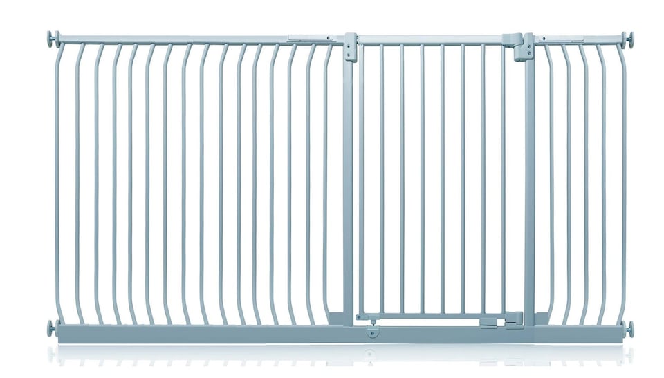 image 1 of Safetots Extra Tall Elite Safety Gate, 207cm - 216cm, Matt Grey, Extra Tall 96.8cm in Height, Pressure Fit Stair Gate | Grey