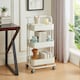 image 10 of House of Home 3 Tier Storage Cart On Wheels Home Kitchen Office Bath-Bedroom Organiser White | White