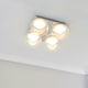 image 3 of ValueLights Alissa Polished Chrome IP44 4 Way Clear Glass Integrated LED Ceiling Light | Chrome