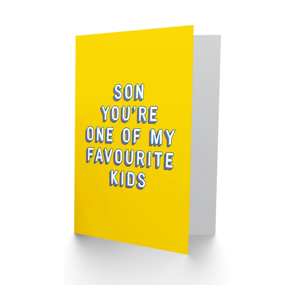image 1 of One Favourite Kids Son Fun Humour Joke Funny Birthday Card
