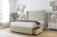 image 4 of Sloomy Devonshire Cream Plush Divan Bed Base No Drawers With 54 Inch Wingback Headboard | Cream | Cream | Super King | 1