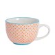 image 7 of Nicola Spring 12 Piece Hand-Printed Cappuccino Cup & Saucer Set - 250ml - Blue