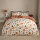 image 2 of OHS Autumnal Novelty Pumpkin Gonk Reversible Check Duvet Cover and Pillowcase Bedding Set Multi | Cream/Rust | Double