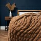 image 2 of BHS Ruched Faux Fur Throw, Natural Cream | Natural
