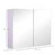 image 7 of HOMCOM Bathroom Mirror Cabinet Wall Mounted, 80 x 15 x 60 cm, White