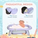 image 5 of ZONEKIZ Foldable Baby Bathtub w/ Non-Slip Support Legs, Cushion Pad - Purple