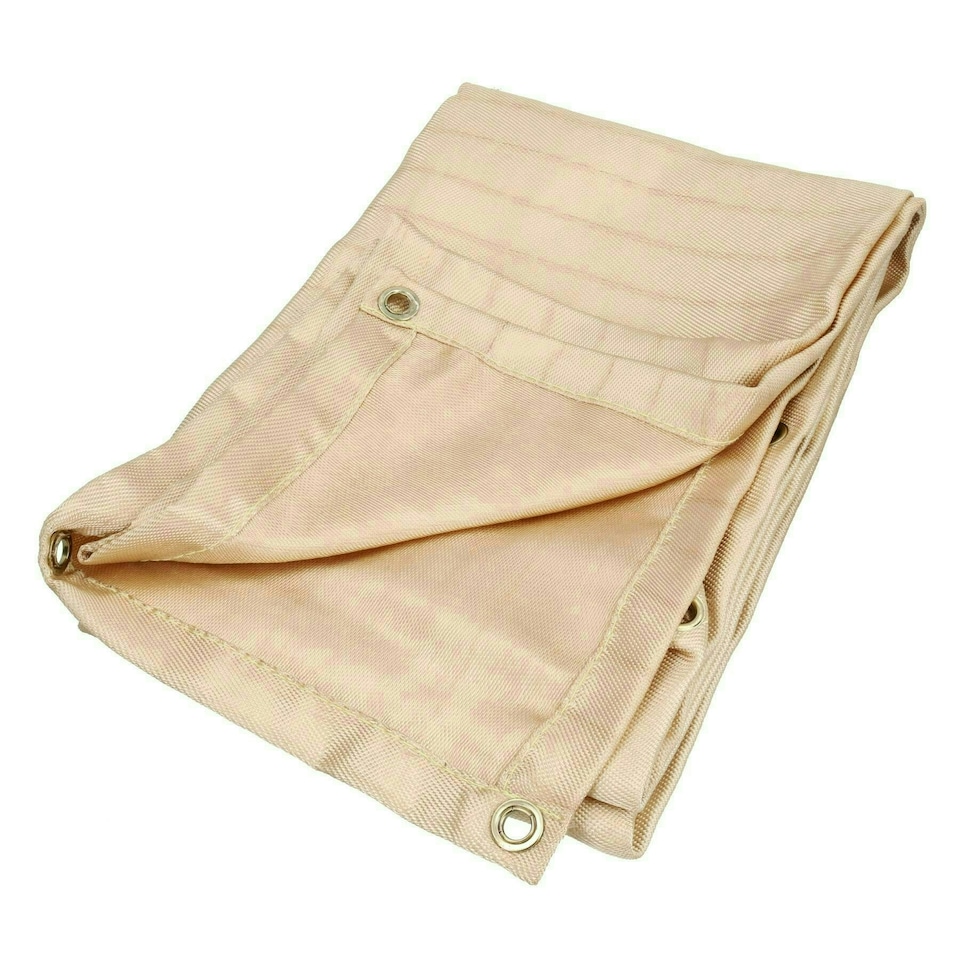 image 1 of Heat Treated Fibreglass Welding Fire Blanket 6ft x 4ft x 0.6mm Up To 550 Degrees