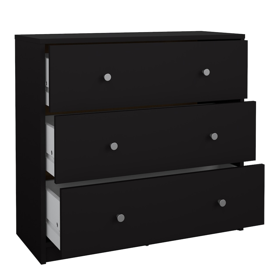 image 1 of May Chest of 3 Drawers in Black