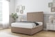 image 3 of Sloomy Somerset Mink Plush Divan Bed Base No Drawers With 26 Inch Strutted Headboard | Brown | Mink | Small Double | 1