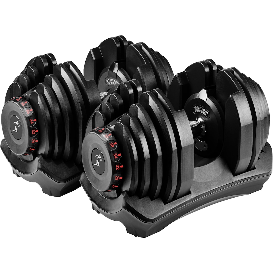image 1 of Strongology Adjustable Smart Dumbbell Pair from 5kg to 40kg Home Fitness Weights