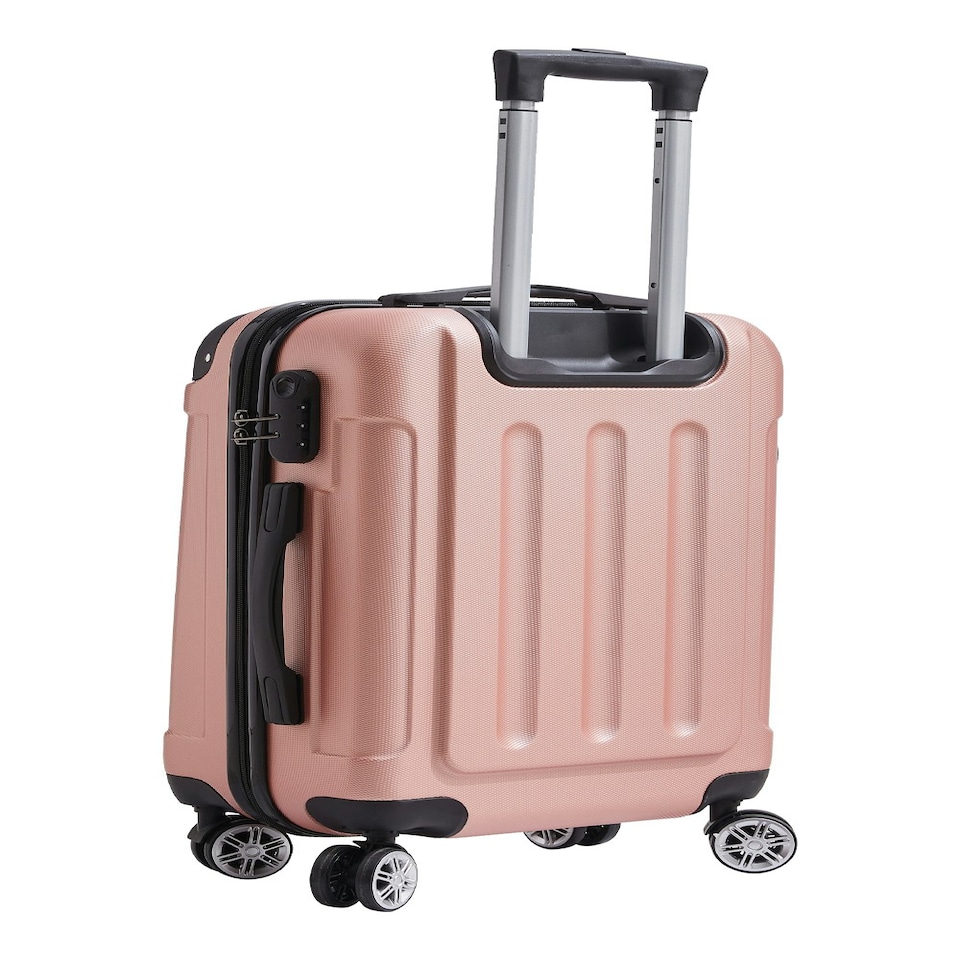 image 1 of Living and Home 4 Wheels Lockable Travel Suitcase Set of 3 - Black Pink 28+24+20 Inch Pink | Large