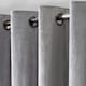 image 2 of OHS Capri Matte Super Soft Velvet Lined Eyelet Curtains, 90x90" - Silver