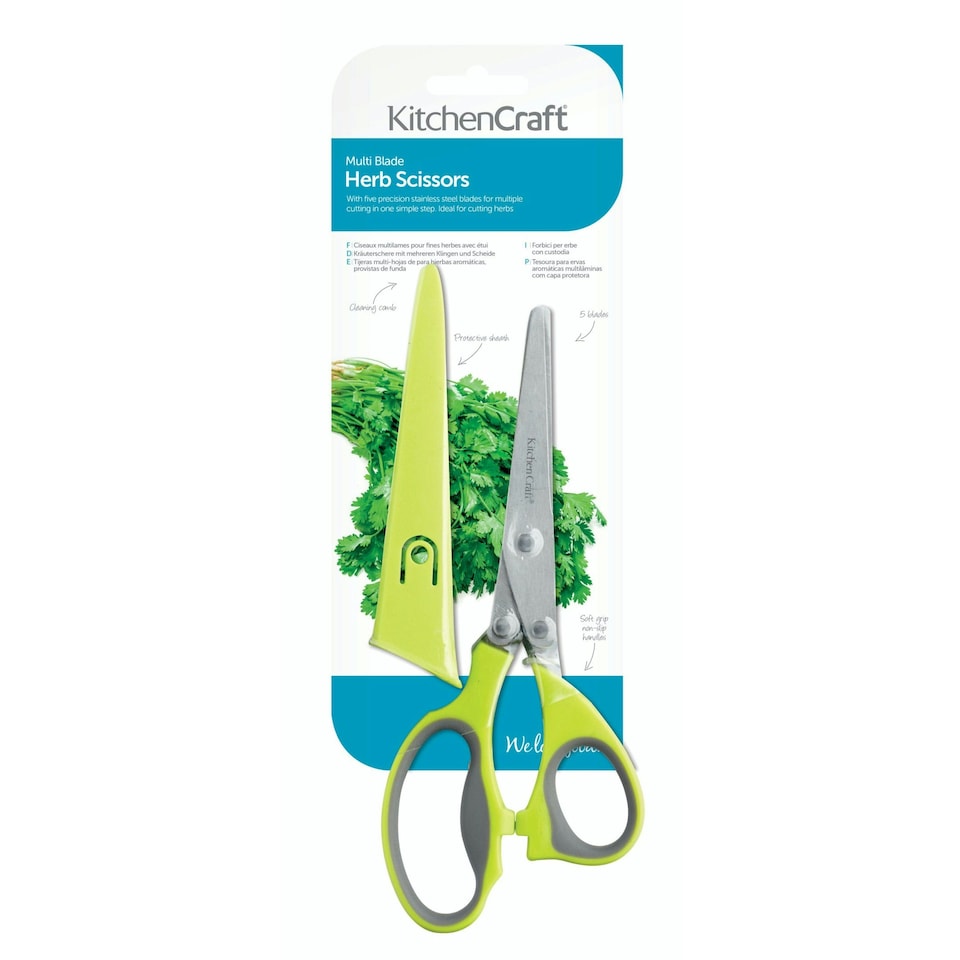 image 1 of KitchenCraft Herb Scissors Green 19cm
