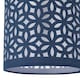 image 7 of First Choice Lighting Set of 2 Chrome Stick Table Lamps with Navy Blue Laser Cut Shades Chrome | Blue