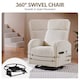 image 7 of Yaheetech Corduroy Swivel Nursery Gliding Rocker Chair-Beige | Cream | Beige | One Size | 1