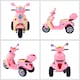 image 8 of HOMCOM Kids Electric Ride On Toy Car 6V Electric Motorbike with Chargeable Battery Headlight and Music for 3-5 Years - Pink