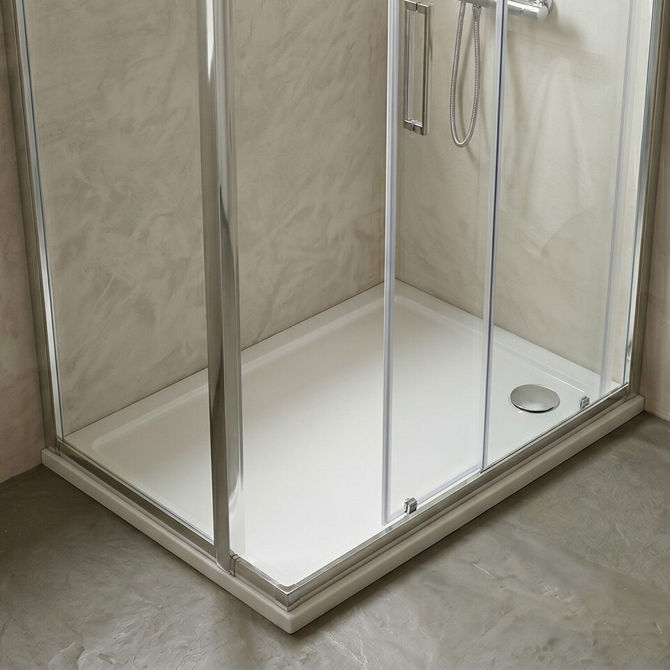 image 1 of Balterley Premium Slip Resistant Rectangular Shower Tray, Stone Resin with Waste, Easy Clean Durable Finish - Balterley | White | European White | 1