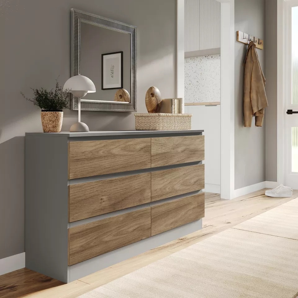 image 1 of Minimalist Chest of 6 Drawers - 68.6x120x35cm
