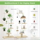 image 3 of COSTWAY 2 Pcs Wooden 8-Tier Plant Stand Rack Half Moon Shelf White
