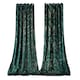 image 1 of Green Gold Foil Blackout Eyelet Curtains - 46x54 Inch Drop - 2 Panel | Green | One Size