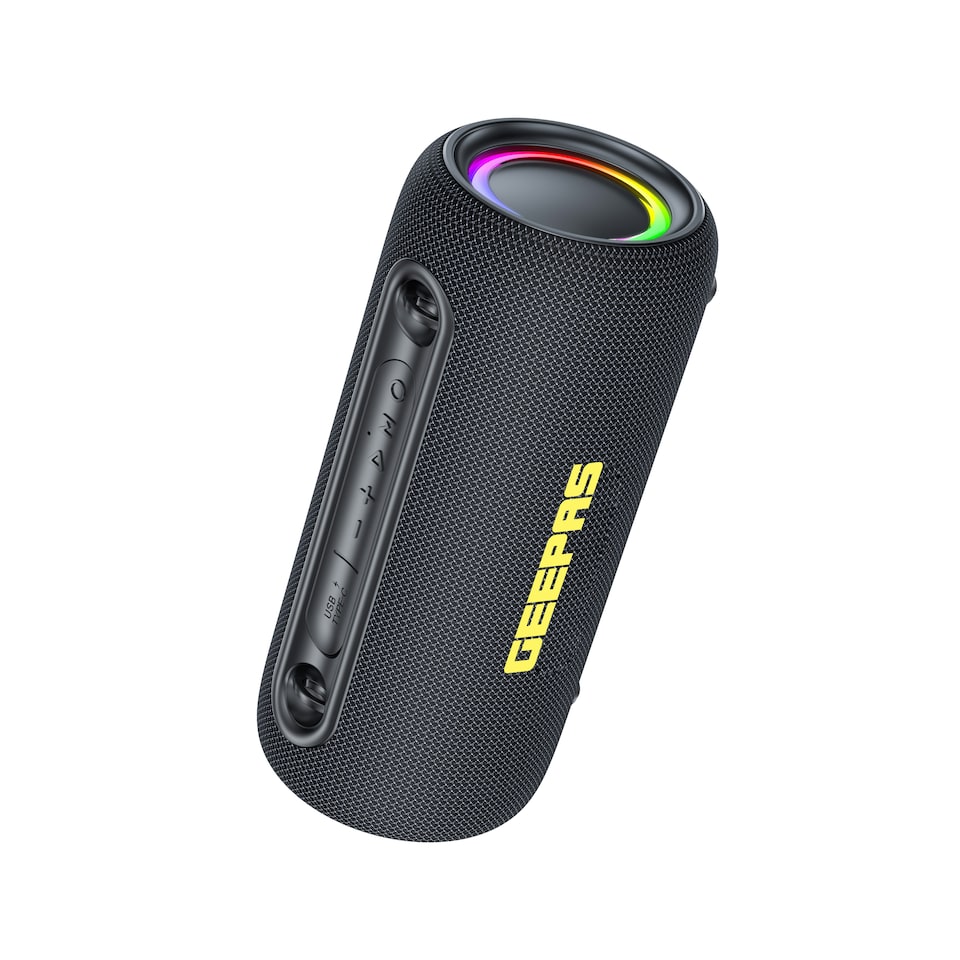 GEEPAS Waterproof Bluetooth Speaker | Portable Wireless Speaker with RGB Lights