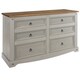 image 6 of Premium Corona 3+3 Drawer Wide Chest of Drawers - Classic Mexican Pine Bedroom Storage Cabinet | Grey | Grey | 1