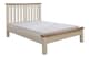 image 1 of 4ft Small Double Real oak & Ivory Cream Solid,strong,wood bed frame.Wooden bedstead | Cream | Small Double