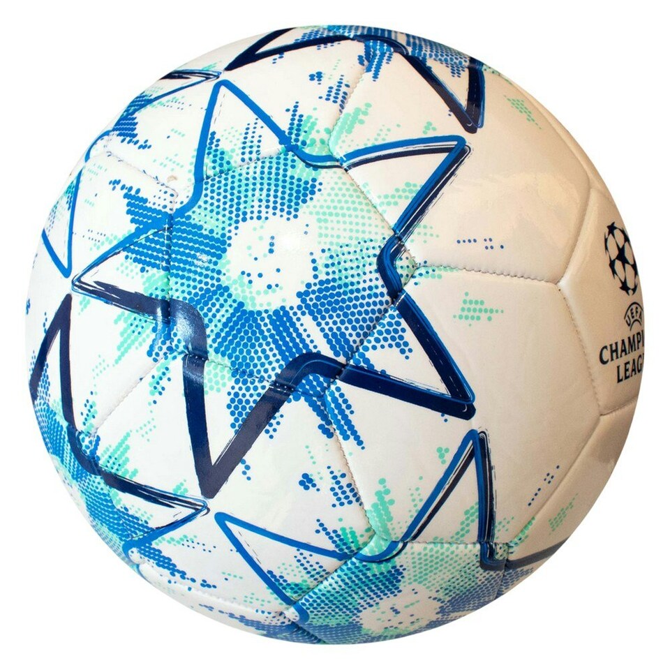 image 1 of UEFA Champions League Star Football - White/Mint Green/Blue - 5 White