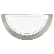 EGLO Planet 1 Semi-Circular Steel Matte Nickel Wall Light White