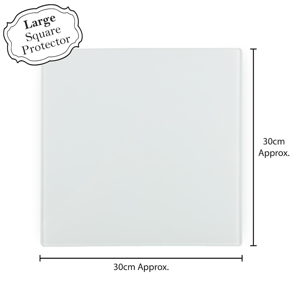 image 1 of Dad - King of the Kitchen | Large Square Worktop Protector - Smooth Glass Chopping Board Father's Day Gift