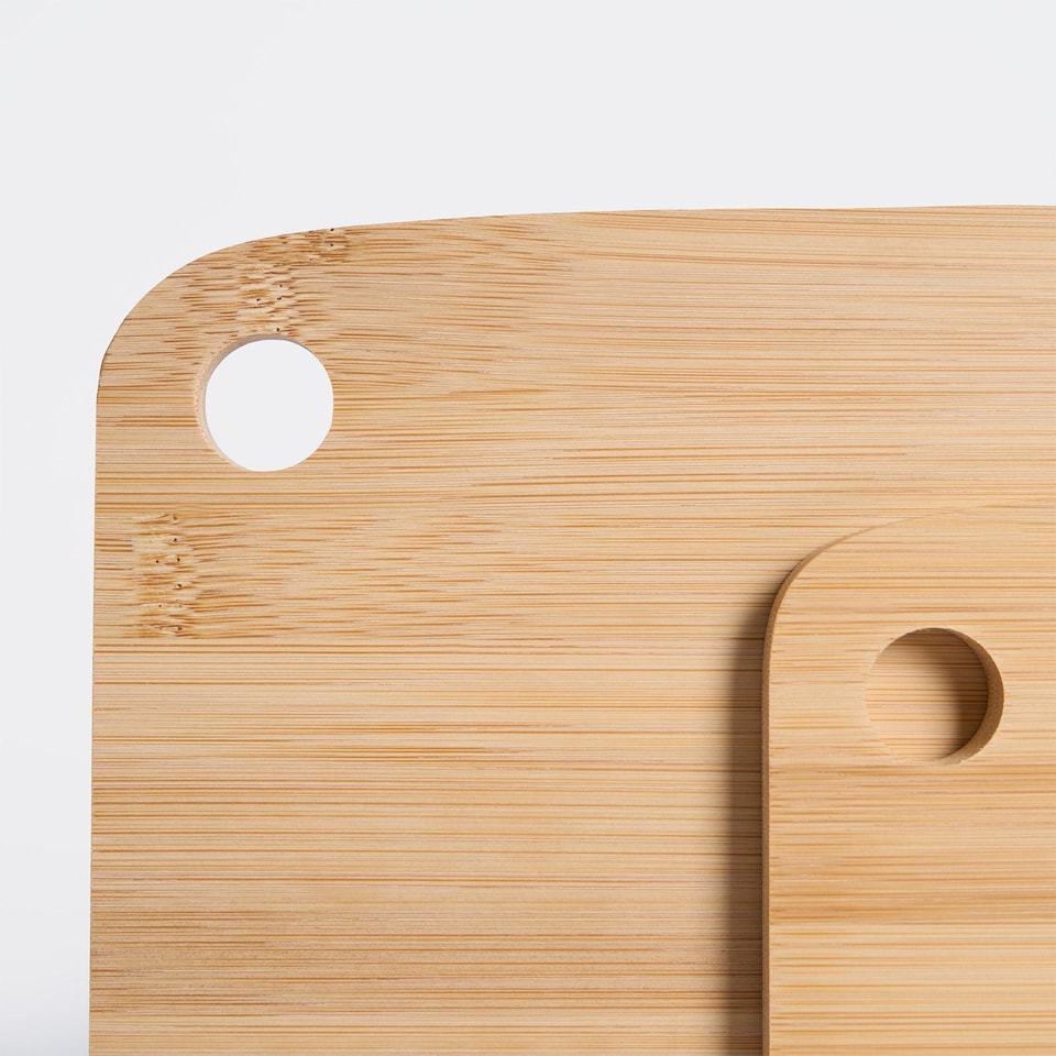 image 1 of OHS Set of 3 Bamboo Chopping Boards Non Slip Cutting Board | Brown | Natural Bamboo