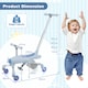 image 2 of COSTWAY 2-in-1 Kids Ride-on Push Car Plane-Themed Blue