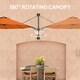 image 3 of Outsunny Sun Parasol with Vent, Wall Umbrella for Patio, Garden, Pool Orange | Orange