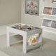 image 8 of Hooga Wooden Activity Table with Storage - 4 City Baseplates & Chalkboard Grey