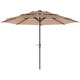 image 9 of Outsunny 3-Tier Garden Parasol w/ Solar LED Lights, Tilt, Crank Handle 