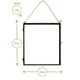 image 3 of Nicola Spring Hanging Metal Photo Frames - 8" x 10" - Black - Pack of 2 - Hanging Picture Frame Display Frame Poster Frame Picture Display Black | S