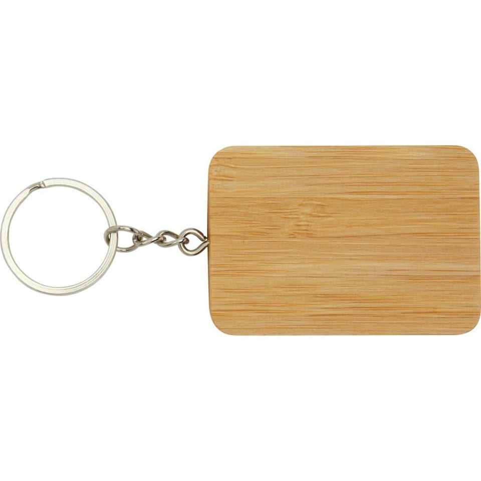 image 1 of Reel 6 in 1 Bamboo Keyring Charging Cable - Natural - One Size