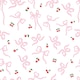 image 1 of Sweet Cherry Bows Wallpaper in Pink & Red | Pink | Pink & Red