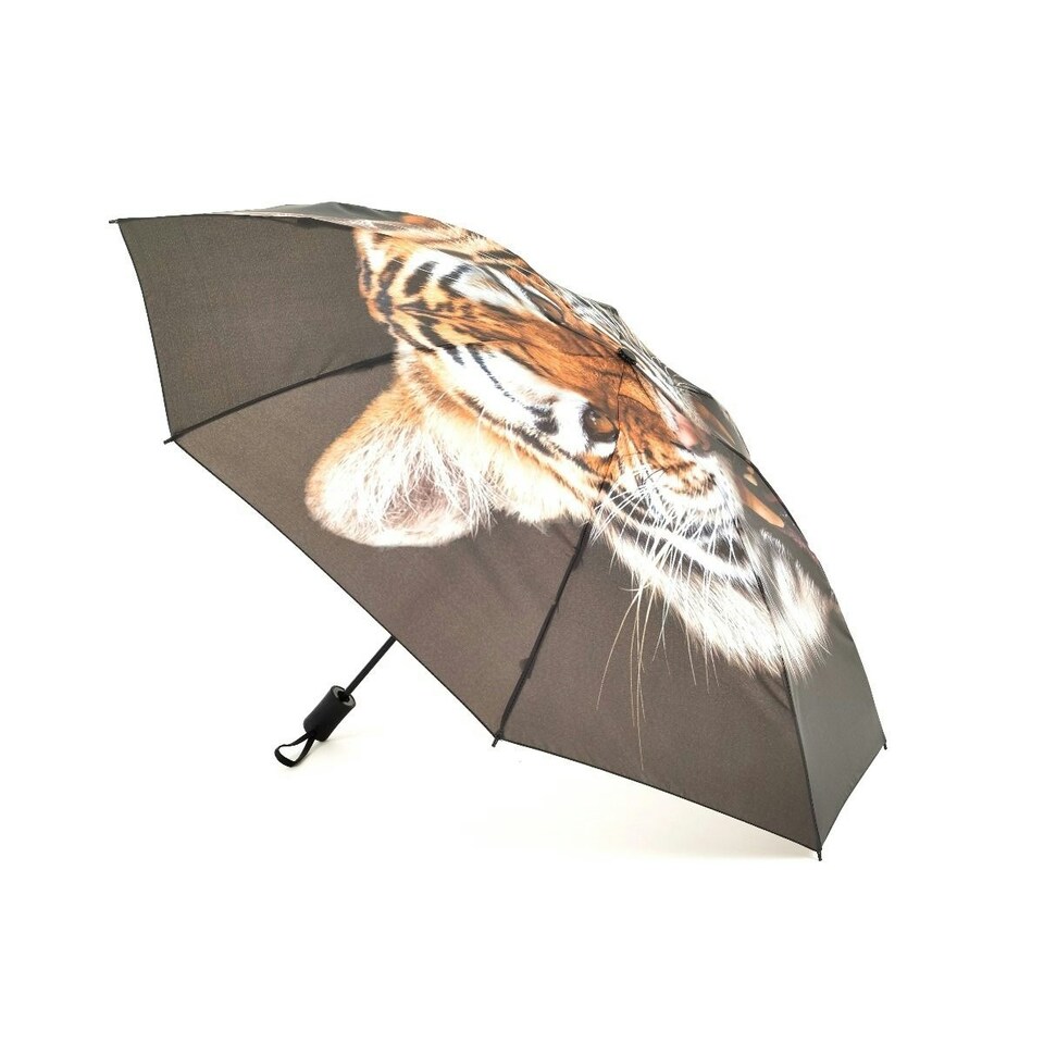 image 1 of Everyday Folding Umbrella Automatic Opening Reverse Tiger Multi