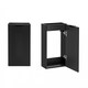 image 1 of Bathroom Vanity Unit 400mm Ribbed Textured Black Modern Wall Hung Floating Cloakroom Cabinet - Adel