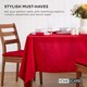 image 7 of Homescapes Seat Pad Luxury Cotton Indoor Outdoor Garden Dining Cushion | Red | 40 x 40 cm | 1