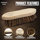 image 7 of Wooden Scrubbing Brush Heavy Duty Hand Scrubber with Stiff Natural Bassine Bristles | Bronze
