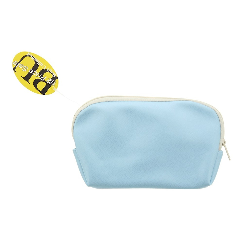 Bags Unlimited Shimmer Blue White Zip Small Pouch N/A