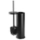 image 4 of Harbour Housewares Round Toilet Brush - Matt Black Black
