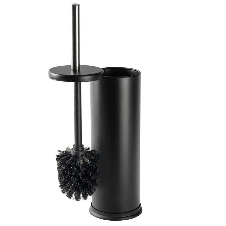 image 1 of Harbour Housewares Round Toilet Brush - Matt Black Black